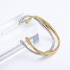 18K Gold-Plated Stainless Steel Geometric Open Bangle Bracelet