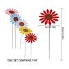 5 Pack Sunflower Windmill Pinwheel Garden Stake Wind Spinner Sculpture For Yard Art Garden Balcony Patio Lawn Decoration