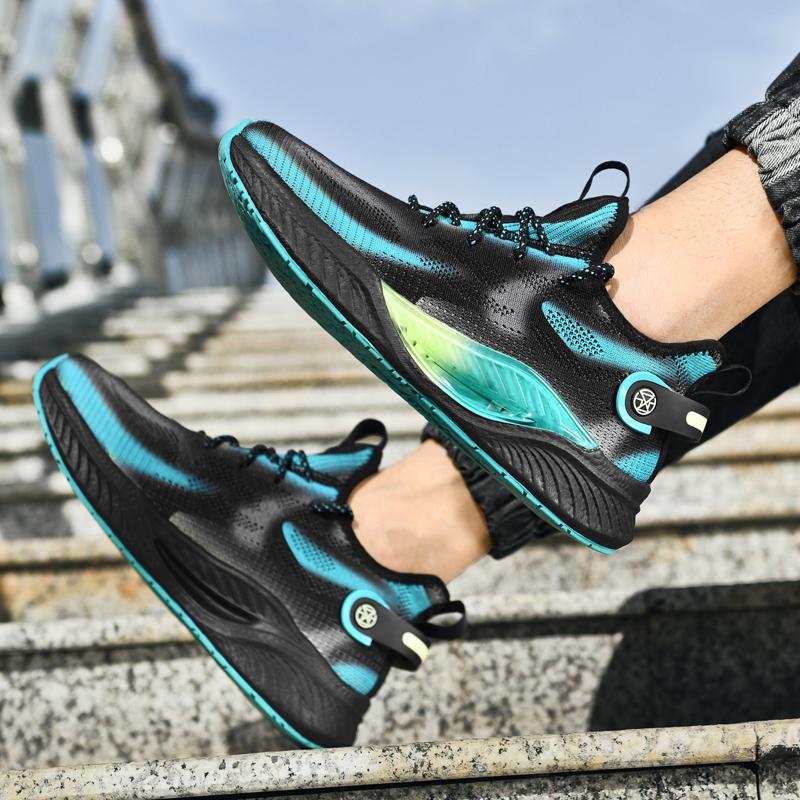 Fashion Men's Running Shoes Comfortable Sports Shoes Casual Shock-absorbing Athletic Train Sneakers Lightweight Comfortable Sneakers 45