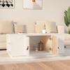 Vidaxl Coffee Table, White, 100X50X41 Cm, Solid Pine Wood
