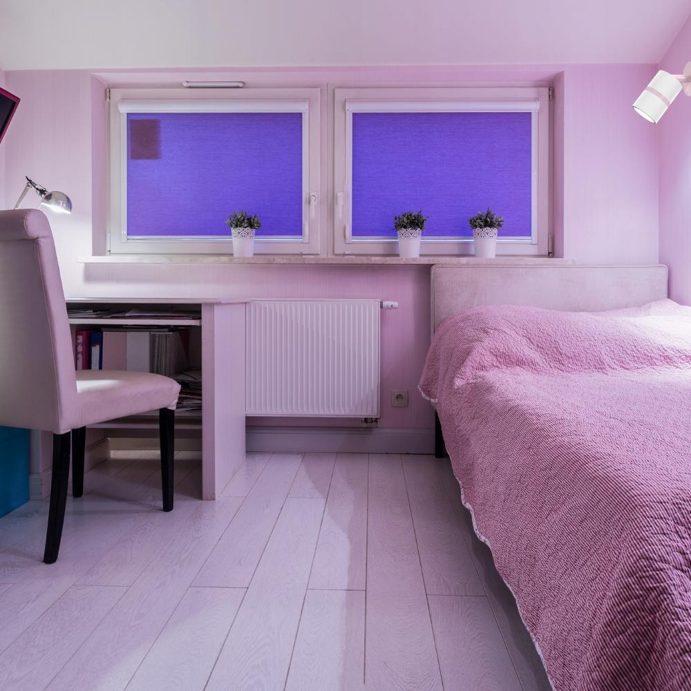 Dziecięca lampa plafon regulowany spot led gu10 złoty różwy dla dziewczynki