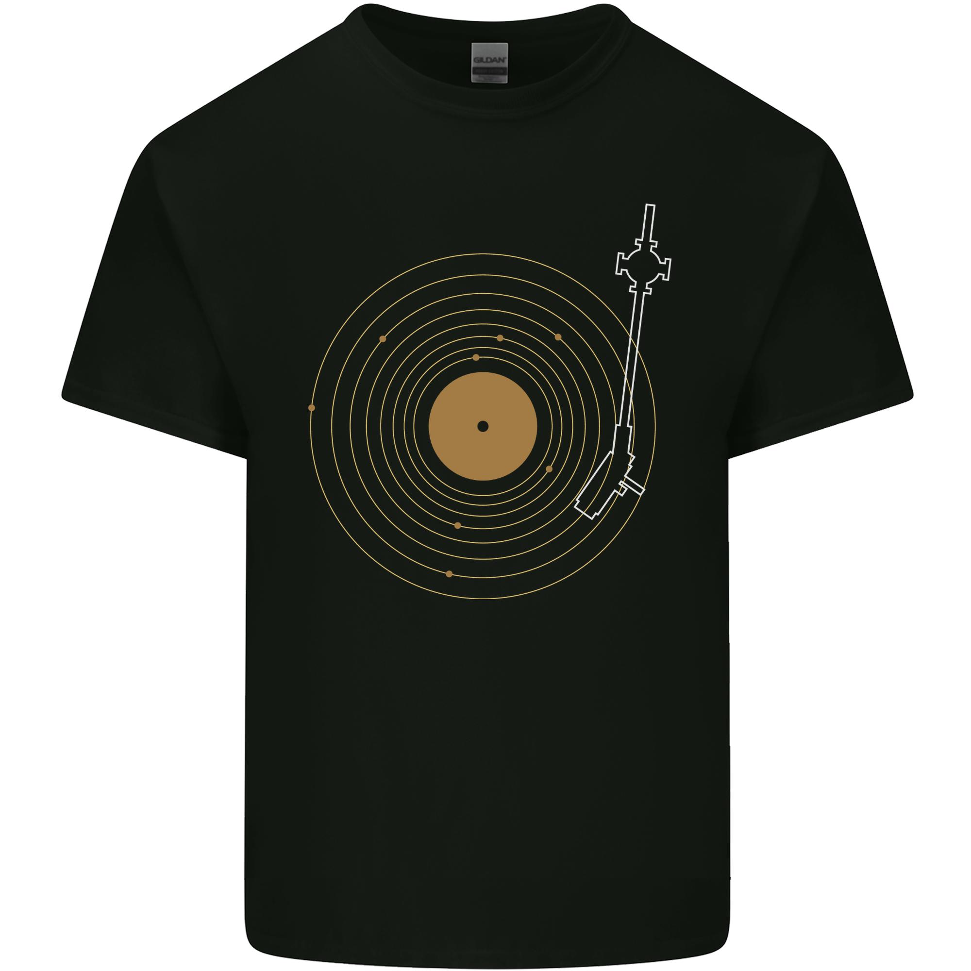Vinyl Record Galaxy Music Record Turntable Unisexs Light Cotton Tshirt S
