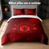 Manchester United Diseño Juego de Cama Ropa de Cama 1 Funda Nórdica + 2 Fundas de Almohada Suave Transpirable Ropa de Cama para el Hogar