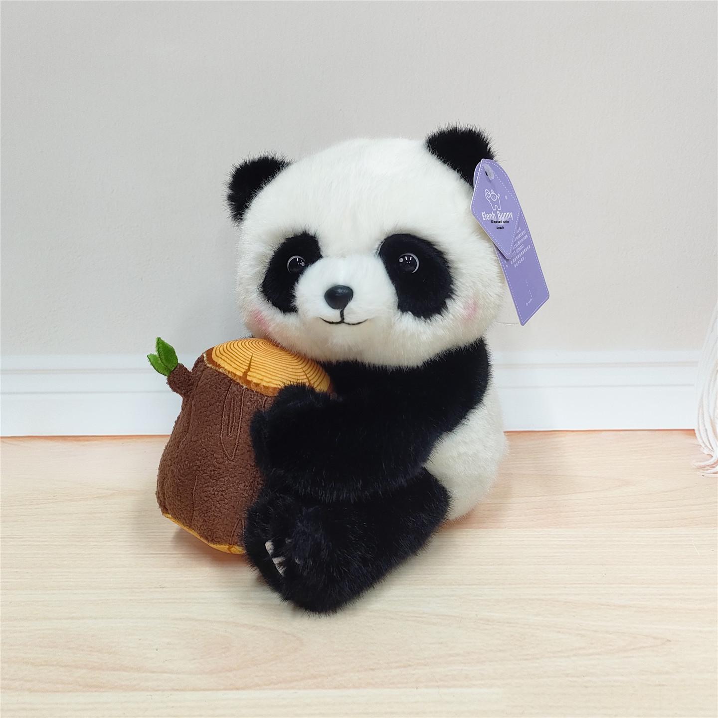 Adorable Panda Plush Toy: Elephant Skin Rabbit, Tree Stump Companion, Children s Healing Gift Doll See color description