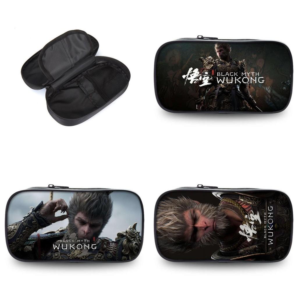 Wukong Myth Black Pen Case Double Layered  Large Capacity Fashionable Simple