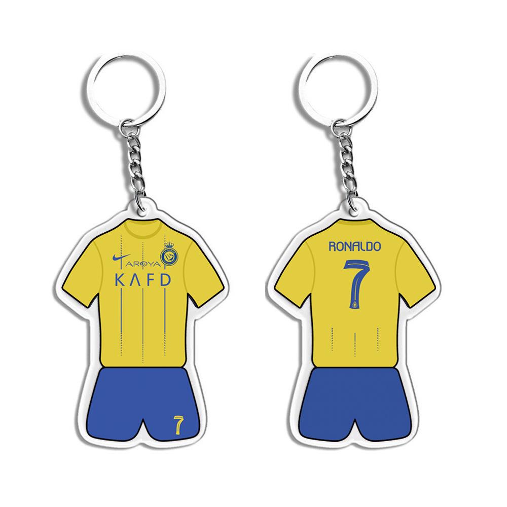 Porte-clés Joueur Étoile: Messi, Ronaldo, Neymar - Souvenirs et Cadeaux de Football en Acrylique