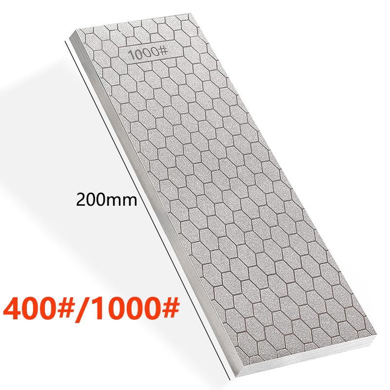 [Video]1pcs 400 1000 Double Side Grit Diamond Knife Sharpener Sharpeing Stone Kitchen Tools Honing Blade Coarse Sharpener