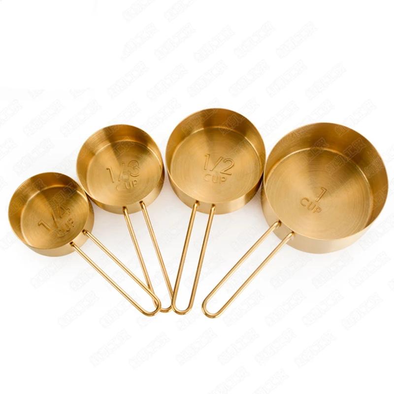 4Pcs Stainless Steel Measuring Spoons Set, Coffee Flour Milk Powder Measuring Cups - Kitchen Tools