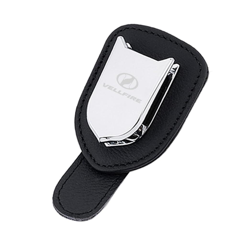 Toyota VELLFIRE 40 Series 20 Series 30 Series Leather Sunglasses Clip Glasses Holder for Car Sun Visor Sunglasses Eyeglasses Sunglasses Holder Ticket