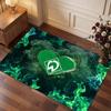 Werder Bremen Fußball Print Kristall-Samt Teppich, Bequemer Wasserabsorbierender Rutschfester Innenboden Teppich