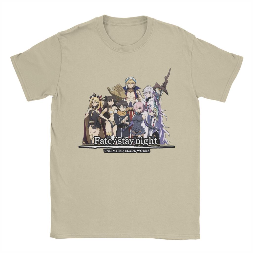 Saber Arthur Pendragon Fate Stay Night Tshirts Men Cotton Tops Novelty Round Neck Short Sleeve