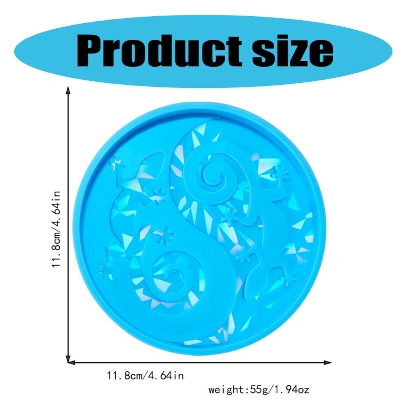 Holografický Gekon Podtácek Silikonová Forma Pevná Silikonová Podložka pod Hrnky Odlévací Forma pro Výrobu Holografického Gekona Podtácku