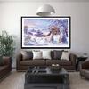 5D-Diamantgemälde zum Selbermachen, Winter-Schnee-Landschaft, volles Quadrat, Diamant-Handwerk, Heimdekoration, Geschenk, Kreuzstich-Set, Mosaik-Muster