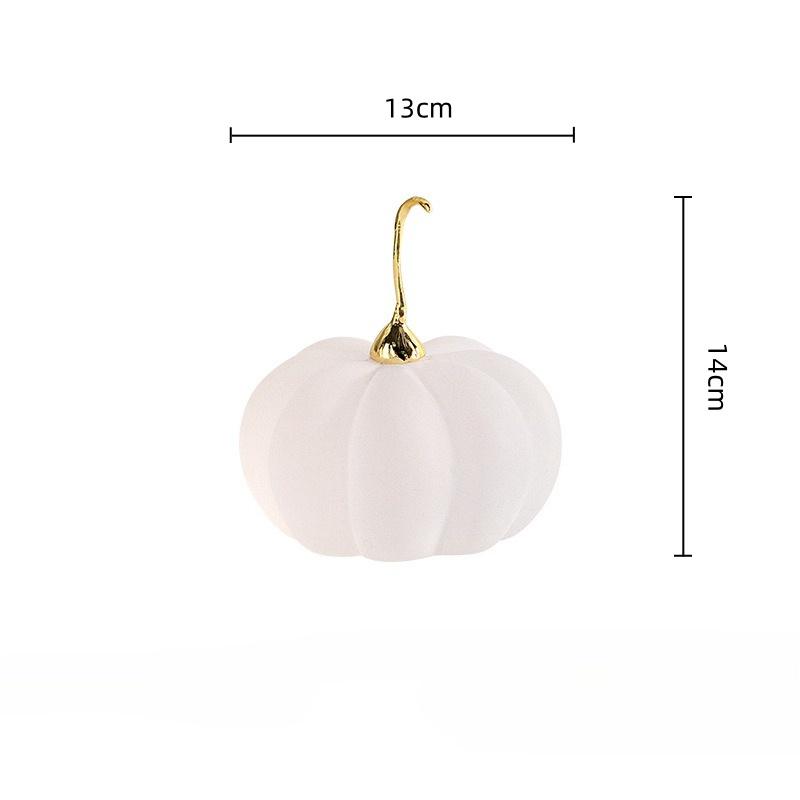 Creative Resin Handicrafts Marble Pumpkin Figurine Transparent Frosted Finish Pumpkin Statue Home Decoration Accessories