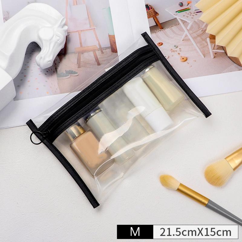 Zipper PVC Organizer Pouch For Passport Coins Keys Lipsticks Cards Earphones Compact Travel Storage Case