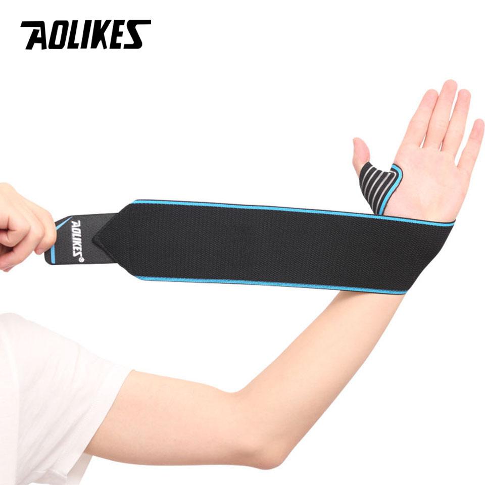 AOLIKES 1PCS Adjustable Opening Design Weight Lifting Wristband Wrist Support Brace Straps Wraps 1