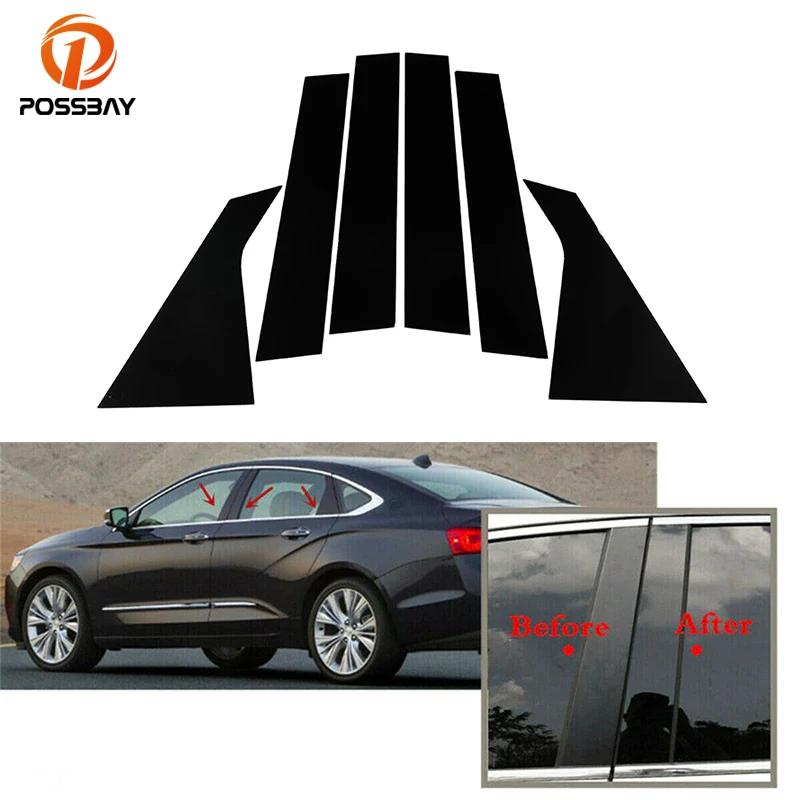 Car Window Pillar Posts Door Black Trims Cover Stickers for Chevrolet Impala 2014-2020 Auto Accessories