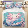Salamander Pattern Bedding Quilt Set Quilt Cover Pillowcase Home Decoration Birthday Gift (1 * duvet cover + 2 * pillowcase, without core)
