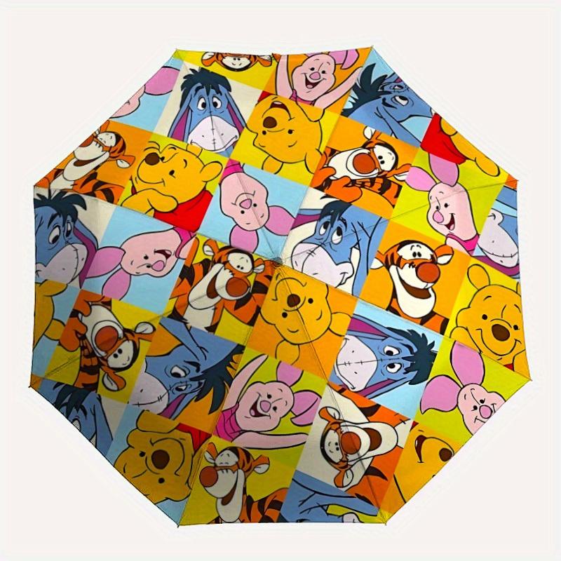 

1pc Winnie-the-PoohDesign Automatic Opening/Closing Folding Umbrella with 8 Iron Ribs, Portable Sunshade for Men and Women y250724017
