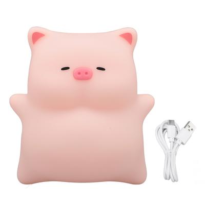 Piggy Night Light for Kids Silicone 3000K LED Dimmable Rechargeable Bedside Piggy Cute Lamp for