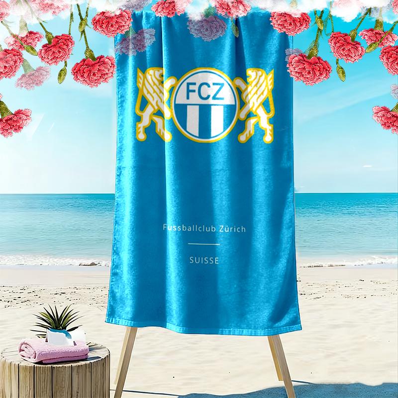 Fc Zrich Print Beach Towel, Large Soft Quick Dry Towel for Beach Camping Swimming