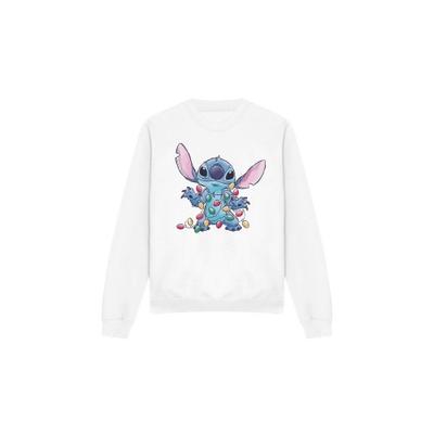 Lilo & Stitch Unisex Adult Christmas Lights Sketch Sweatshirt