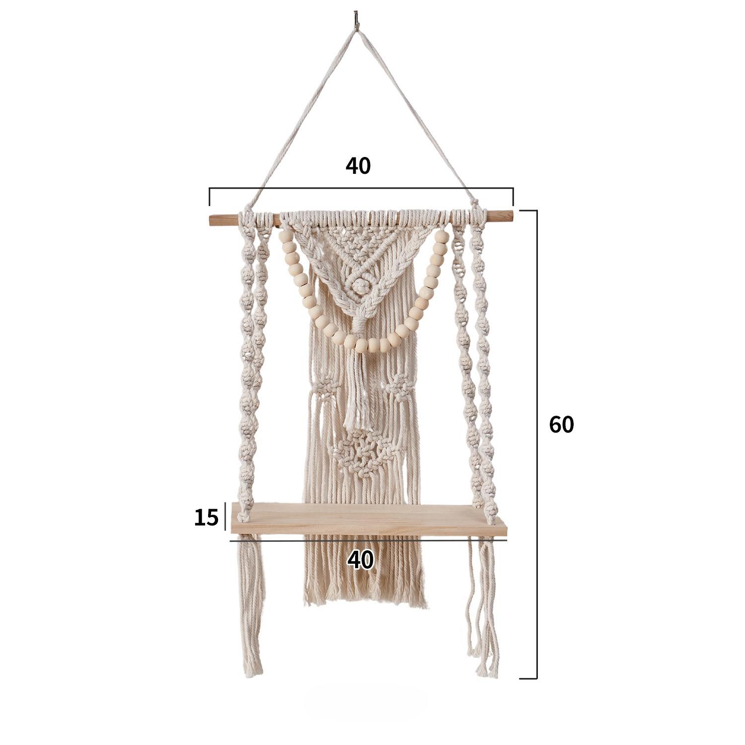 2026 Wall-mounted Rack, Plant Hanger Wall Decoration Small Single-layer Hanging Flower Rack, Lace Wall-mounted Rack 40*60cm