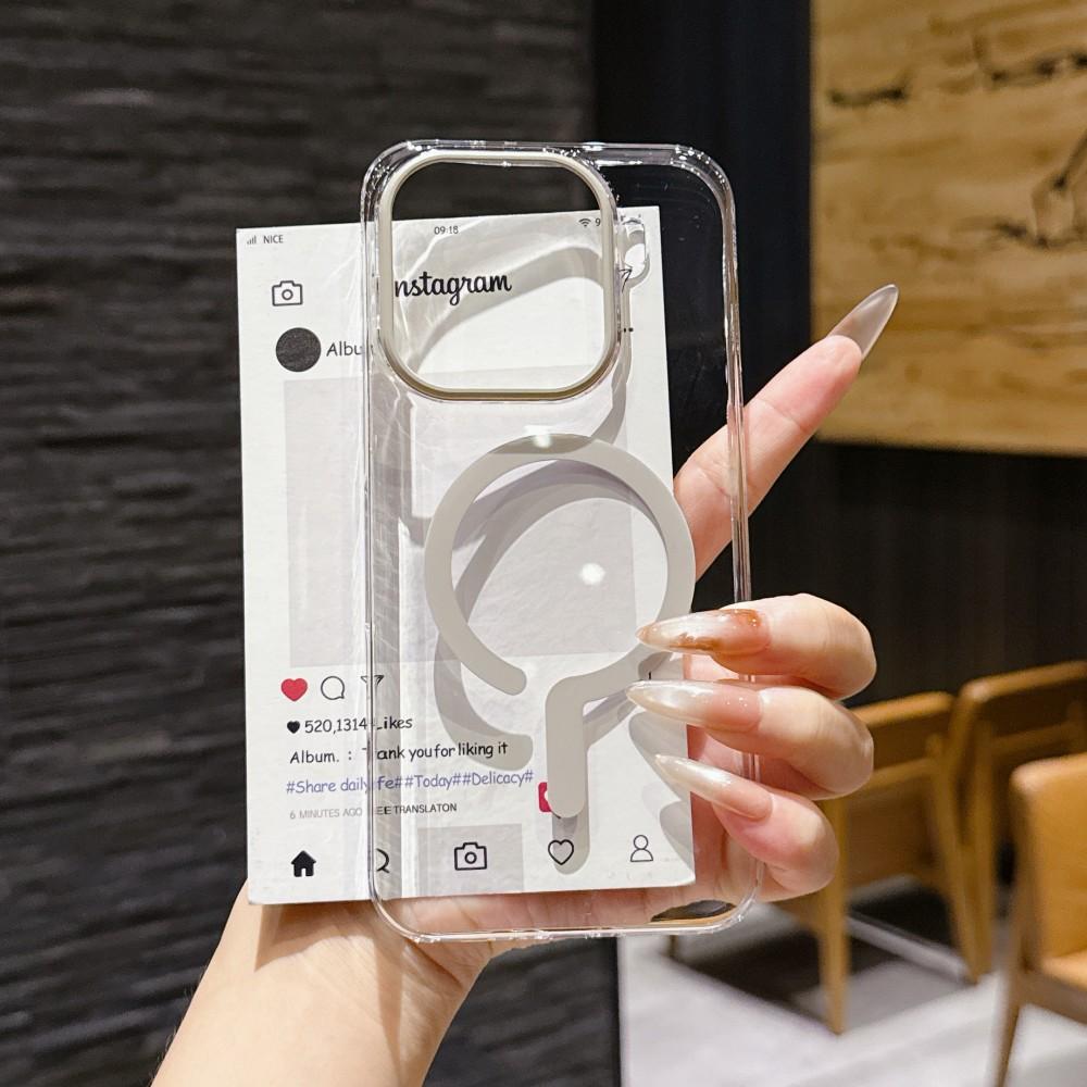 Custodia Rigida in PC Trasparente Magnetica per Ricarica Wireless Cover Posteriore Protettiva per OPPO Find X9 Pro Find X9 X9Pro Guscio