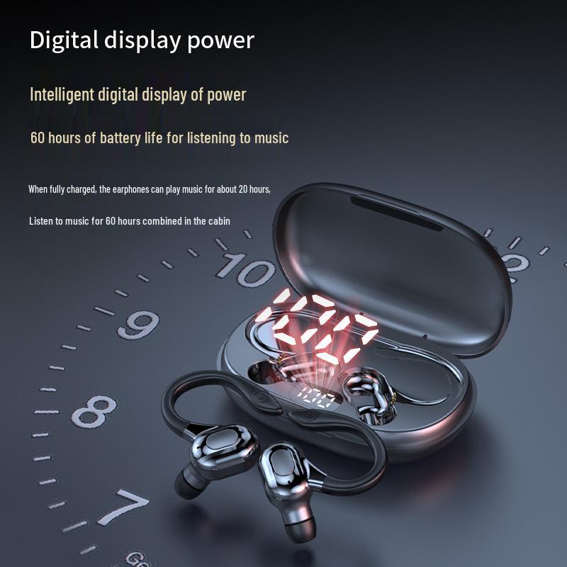 Wireless TWS Bluetooth Earphones: Noise-Cancelling, Over-Ear, Sweatproof, with Charging Case for Sports