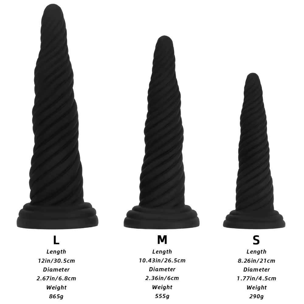 Silicone Thread Black Chrysanthemum Anal Plug  Oversized Coarse Anal Expansion Device  Toy Sex Product, Pagoda Penis