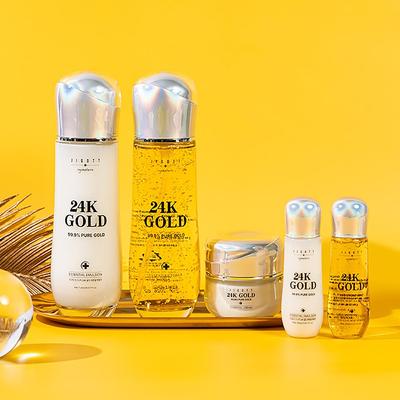 Signature 24K Gold Essential Skin Care 3 Set, Hydratační, Kbeauty, Korejská kosmetika, vzorek