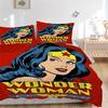 3dílná sada povlečení Wonder Woman, Povlak na přikrývku a povlaky na polštáře, Lze prát v pračce, Vhodné pro všechna roční období, Design pro ložnici (Žádné plnění)282