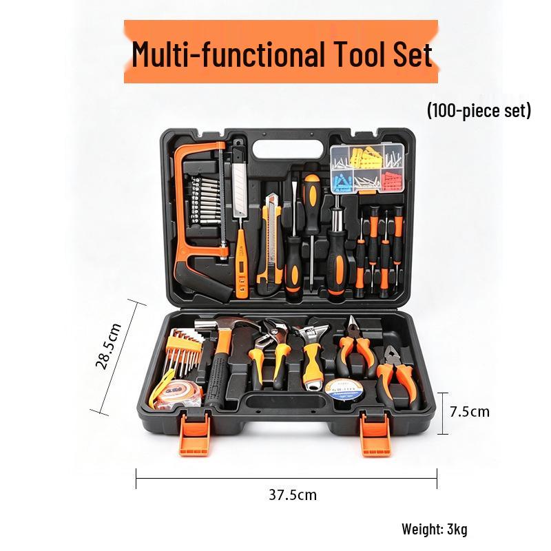 Home Repair Kit: Includes Pliers, Adjustable Wrench, Screwdriver & Claw Hammer for Electricians & Carpenters