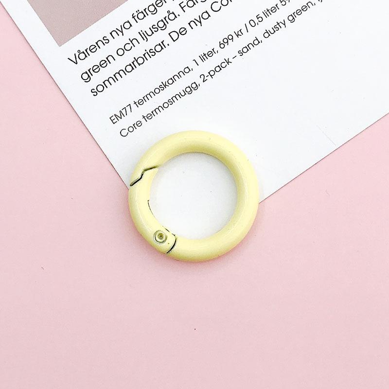 

25mm Candy Color Enamel Open Jump Rings & Chain Charms with Spring Clasp Spring Ring
