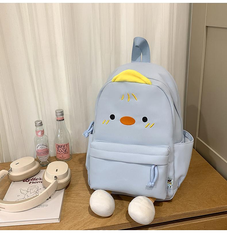 School bag high value sweet cute ins cartoon chicken school bag casual commuting versatile