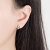 Geometric Square Zircon Earrings for Women, Small, Simple and Fashionable Commuter Accessories