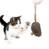 1/2/3 Pezzi Giocattolo Divertente Gatto Peluche Simulazione Topo Cinguettante Topi Interattivi Giocattolo per Gatto Resistenza al Morso Giocattoli per Gatti Animali Domestici Forniture per Gattini
