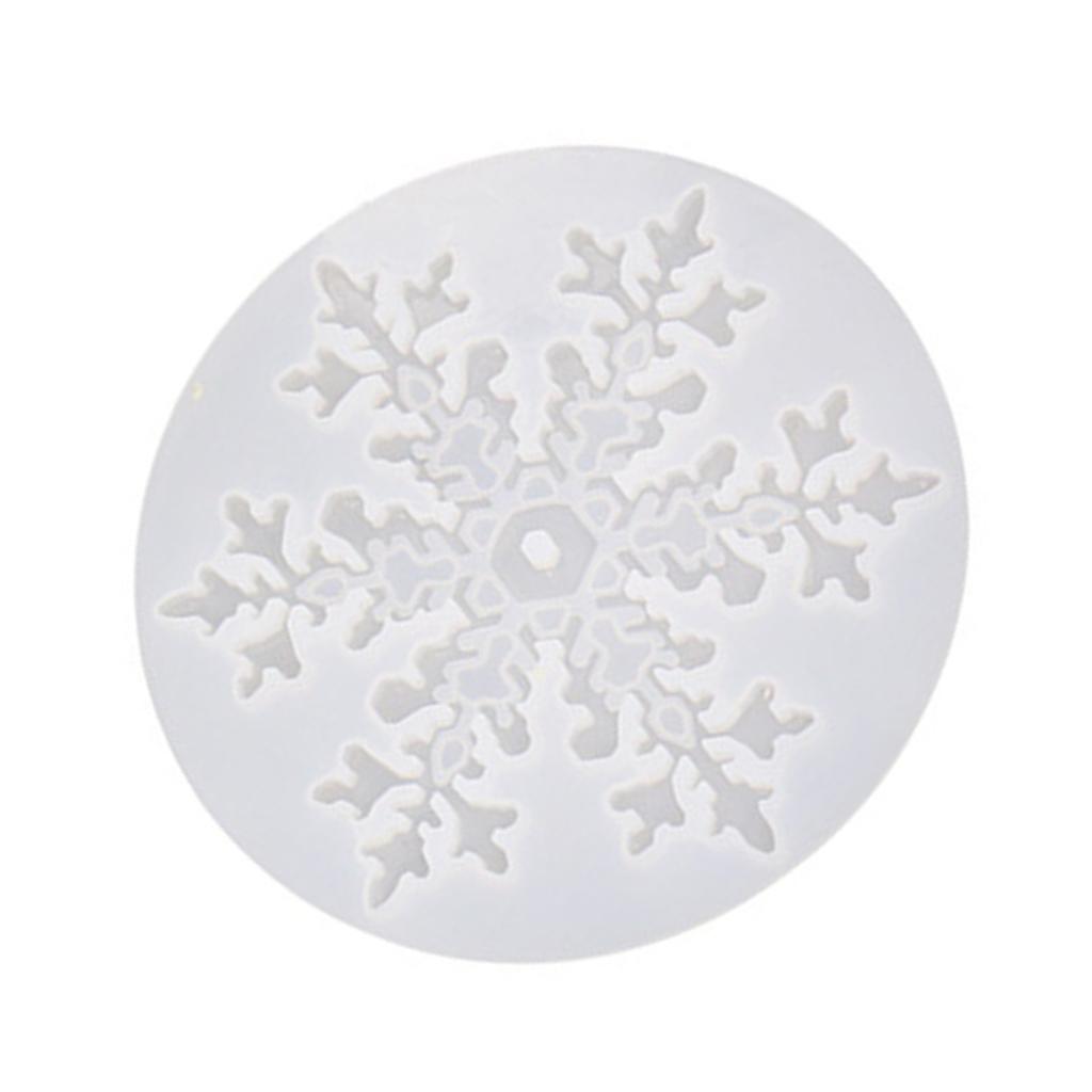 Silicone Pendant Mold Christmas Tree Snowflake Hanging Decoration Mould Jewelry Making Accessories for Craft Lover