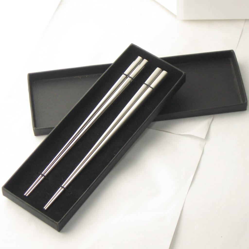 Nagao Stainless Matte Gift Dishwasher Made in Japan Tsubame-Sanjo Chopsticks, 18-8 Steel, Finish, 22cm, Set, Safe,