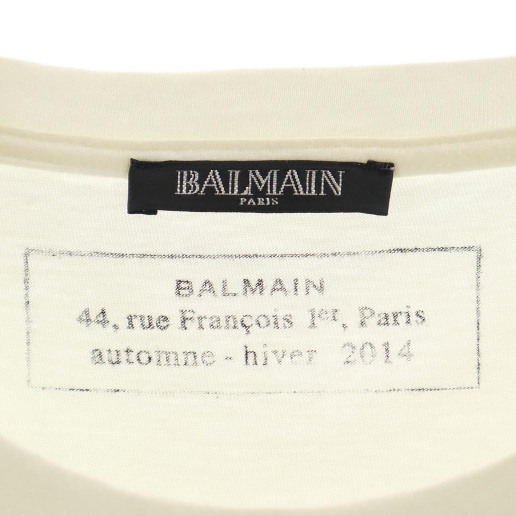 BALMAIN Short sleeve T-shirt S white Men's Used