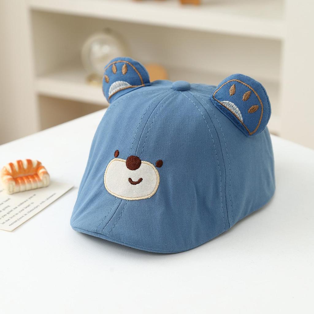 Chapeau de Soleil Bébé Ours Printemps/Été - Casquette Beret Mignonne Dessinée pour Bébés et Tout-Petits