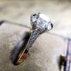 Two-color Zircon Women's Trendy Fashionable Copper Jewelry Ring