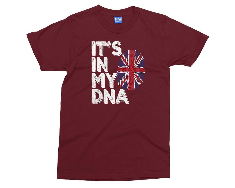 ItS In My Dna TShirt Unisex British Flag Tee Union Jack Top Uk Ethnicity Shirt