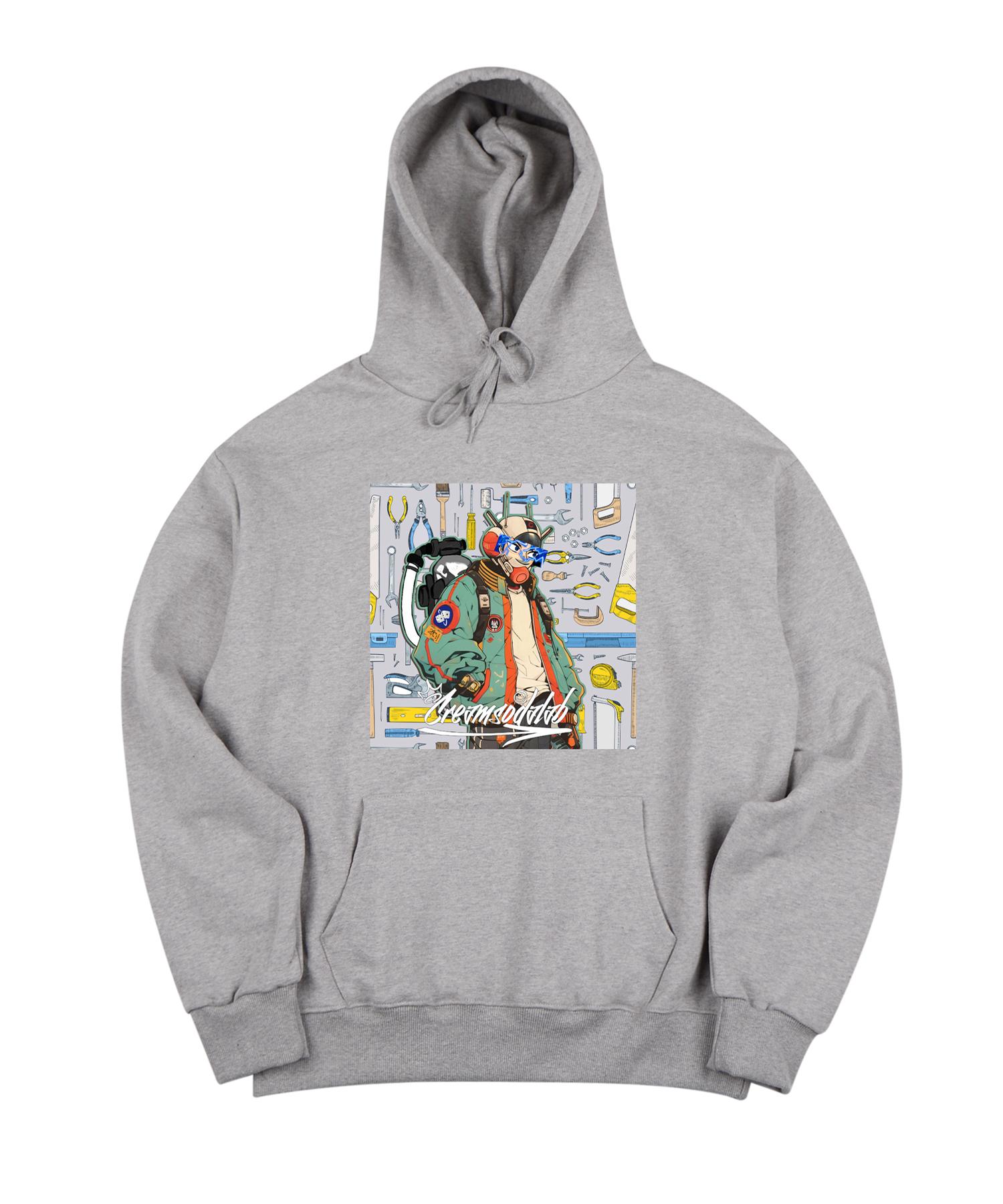 Cream Soda Lab Dice Boy Hoodie Grey M