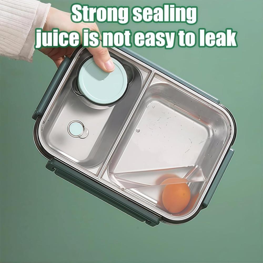 304 Lunsjboks i rustfritt stål med servise for voksne barn Lekkasikker lunsjbeholder Bærbare rister Bento Box Matbeholdere