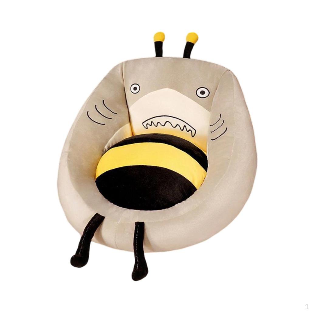 Cartoon Stuffed Animal Shaped Chair Cushion Armrest Pad Half Surrounded Anti Slip Home Seat