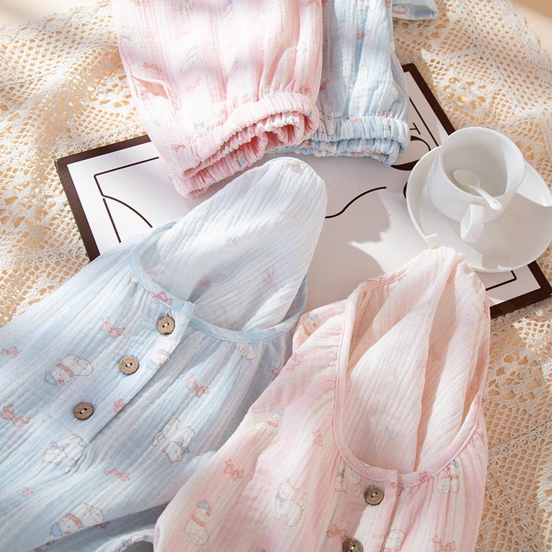 Women's Spring & Autumn Cotton Long Sleeve Pajama Set with Pockets - Wearable Outdoors