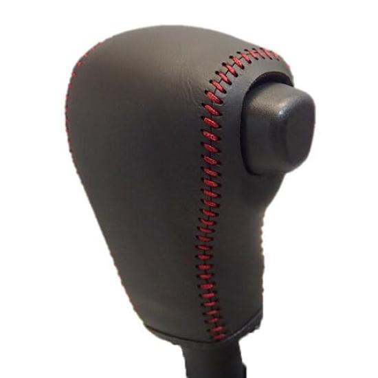 

Трехцветная накладка на ручку переключения передач из натуральной кожи для Daihatsu Mira Черный x Красный Комплект для замены уретановой ручки переключения передач Защита салона на заказ eS