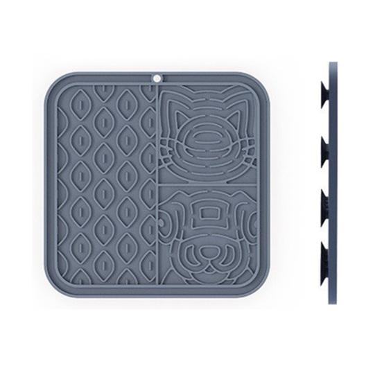 Pet Slow Food Mat with Suction Cups Four-Zone Pet Food Tray for Slow