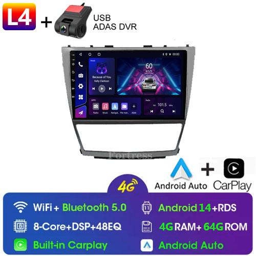 8 CORE Car Radio 2 Din Android 13 For Toyota Camry 40 2007-2011 Autoradio Multimedia Blu-ray IPS Screen Navigation GPS Carplay